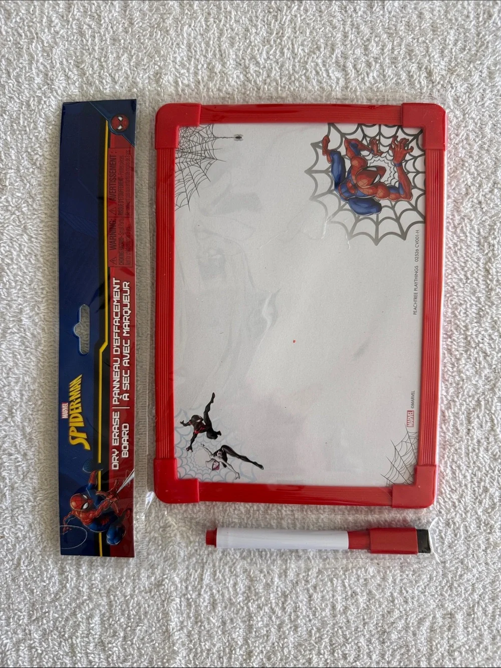 Marvel Spider-Man Red Dry Erase Drawing Board with Marker